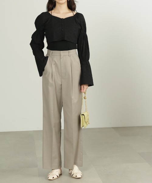 FREE'S MART（フリーズマート）の「◆[Sシリーズ対応]ストレートワイドタックパンツ（その他パンツ・レディース・ベージュ/グレー/グリーン・X-SMALL/SMALL/MEDIUM）」の18枚目の写真