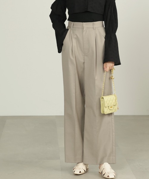 FREE'S MART（フリーズマート）の「◆[Sシリーズ対応]ストレートワイドタックパンツ（その他パンツ・レディース・ベージュ/グレー/グリーン・X-SMALL/SMALL/MEDIUM）」の20枚目の写真