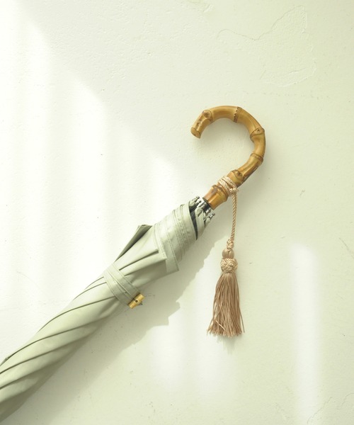 utatane（ウタタネ）の「日傘 完全遮光100％ 晴雨兼用 竹ハンドル ニュアンスカラー（長傘・レディース・ダークインディゴブルー/セージグリーン/テラコッタ/ダークグレー/アーミー/クリーム/コーラルピンク/ターコイズブルー・FREE）」の12枚目の写真