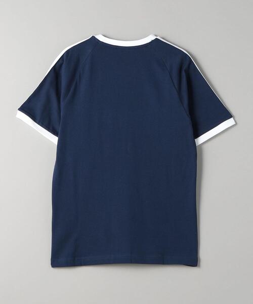 adidas ストライプ Tシャツ ホワイト/ネイビー アディカラー クラシックス スリーストライプス Tシャツ