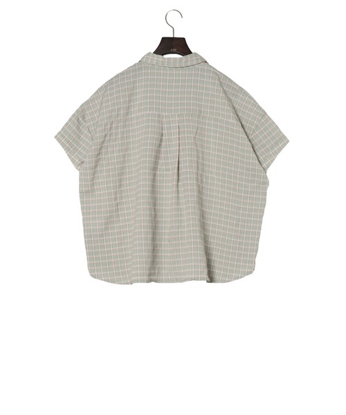 Yucca(ユッカ)の「チェック柄シャツ (MEKKE 低身長向け)(シャツ/ブラウス・レディース・グリーン/ブラック・FREE)」の13枚目の写真