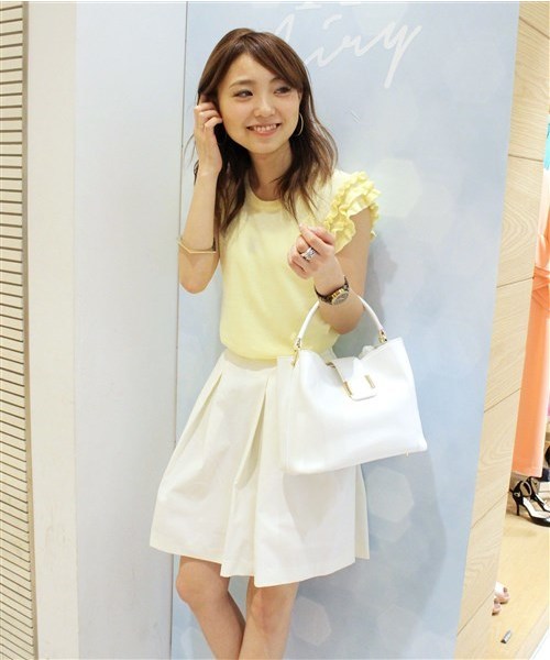 LIMITLESS LUXURY（リミットレスラグジュアリー）の「パンジースカート。（スカート・レディース・ホワイト/ベージュ/ネイビー/ブルー系その他・36/38）」の14枚目の写真