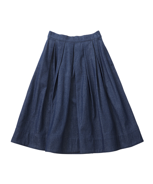 MILKFED.（ミルクフェド）の「DENIM MIDI SKIRT　（スカート/デニム）（スカート・レディース・インディゴブルー・MEDIUM/SMALL）」の2枚目の写真