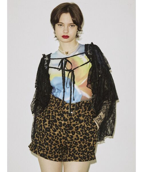 jouetie（ジュエティ）の「ボリュームスリーブブラウス【総レース/付け袖】（シャツ/ブラウス・レディース・ブルー/オフホワイト/ブラック・MEDIUM）」の5枚目の写真