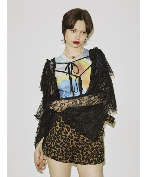 jouetie（ジュエティ）の「ボリュームスリーブブラウス【総レース/付け袖】（シャツ/ブラウス・レディース・ブルー/オフホワイト/ブラック・MEDIUM）」の6枚目の写真