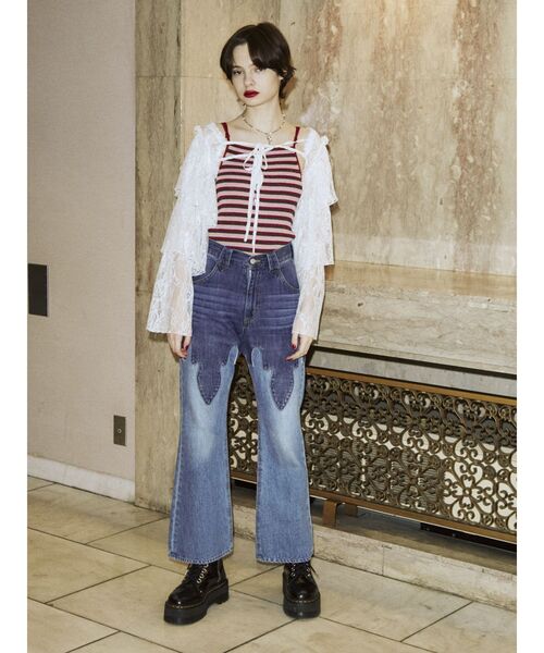 jouetie（ジュエティ）の「ボリュームスリーブブラウス【総レース/付け袖】（シャツ/ブラウス・レディース・ブルー/オフホワイト/ブラック・MEDIUM）」の19枚目の写真