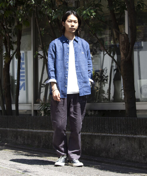 GLOSTER（グロスター）の「【GLOSTER/グロスター】リネンイージーテーパードパンツ（その他パンツ・メンズ・チャコールグレー/オリーブ/ベージュ/ネイビー・S/M/L）」の5枚目の写真