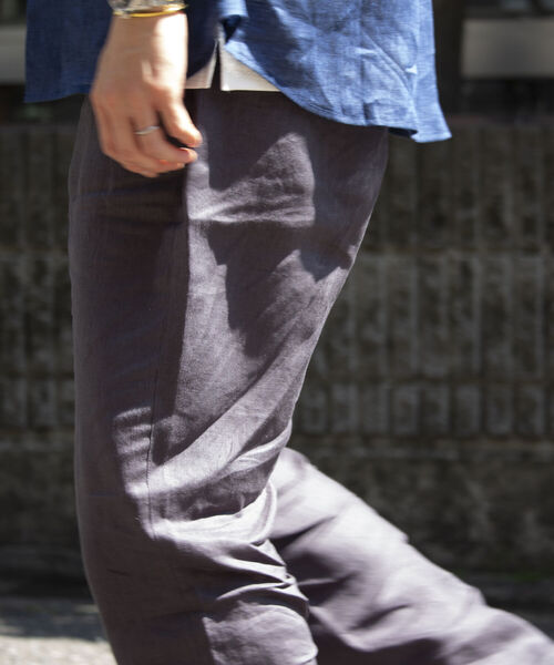 GLOSTER（グロスター）の「【GLOSTER/グロスター】リネンイージーテーパードパンツ（その他パンツ・メンズ・チャコールグレー/オリーブ/ベージュ/ネイビー・S/M/L）」の13枚目の写真