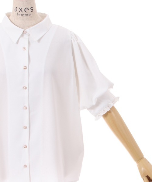 axes femme(アクシーズファム)の「パフスリーブブラウス(シャツ/ブラウス・レディース・ブラック/ホワイト/レッド/ネイビー/グレー・FREE)」の7枚目の写真