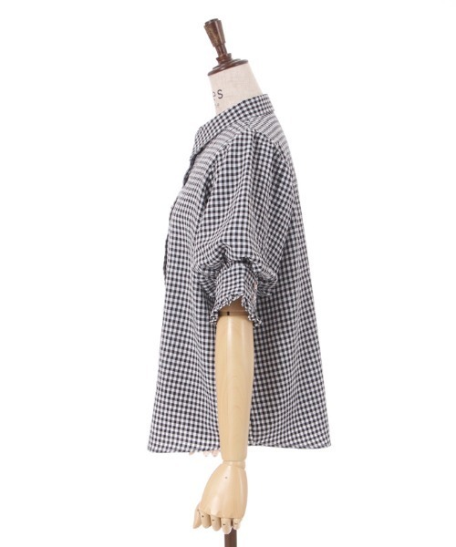 axes femme(アクシーズファム)の「パフスリーブブラウス(シャツ/ブラウス・レディース・ブラック/ホワイト/レッド/ネイビー/グレー・FREE)」の9枚目の写真