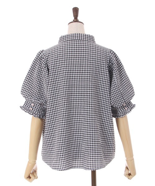 axes femme(アクシーズファム)の「パフスリーブブラウス(シャツ/ブラウス・レディース・ブラック/ホワイト/レッド/ネイビー/グレー・FREE)」の10枚目の写真