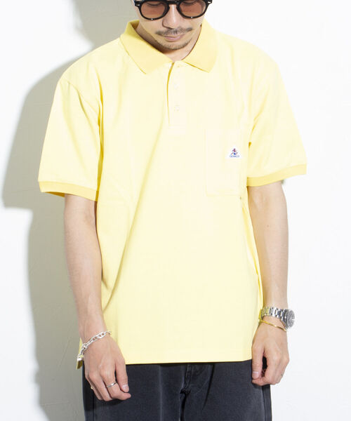 GEVACO（ゲバコ）の「【GEVACO/ゲバコ】ヘビーカノコポロシャツ 鹿の子 ワンポイントロゴ（ポロシャツ・メンズ・ネイビー/グリーン/ブラック/オフホワイト/イエロー・L/M）」の5枚目の写真