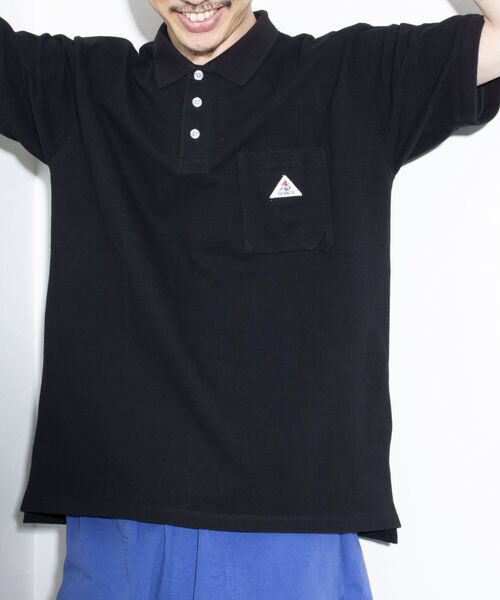 GEVACO（ゲバコ）の「【GEVACO/ゲバコ】ヘビーカノコポロシャツ 鹿の子 ワンポイントロゴ（ポロシャツ・メンズ・ネイビー/グリーン/ブラック/オフホワイト/イエロー・L/M）」の3枚目の写真