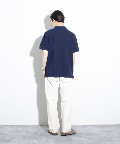 GEVACO（ゲバコ）の「【GEVACO/ゲバコ】ヘビーカノコポロシャツ 鹿の子 ワンポイントロゴ（ポロシャツ・メンズ・ネイビー/グリーン/ブラック/オフホワイト/イエロー・L/M）」の7枚目の写真