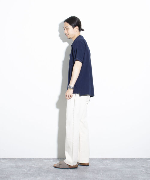 GEVACO（ゲバコ）の「【GEVACO/ゲバコ】ヘビーカノコポロシャツ 鹿の子 ワンポイントロゴ（ポロシャツ・メンズ・ネイビー/グリーン/ブラック/オフホワイト/イエロー・L/M）」の8枚目の写真