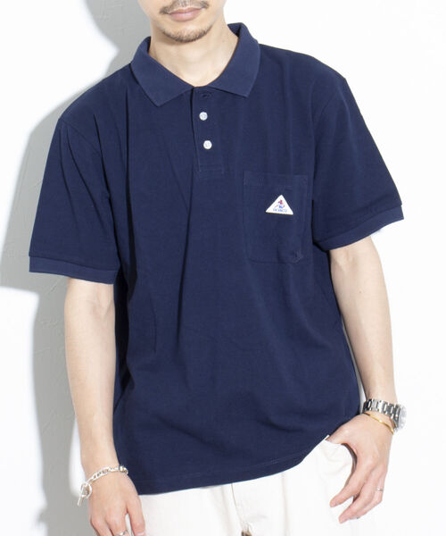 GEVACO（ゲバコ）の「【GEVACO/ゲバコ】ヘビーカノコポロシャツ 鹿の子 ワンポイントロゴ（ポロシャツ・メンズ・ネイビー/グリーン/ブラック/オフホワイト/イエロー・L/M）」の9枚目の写真