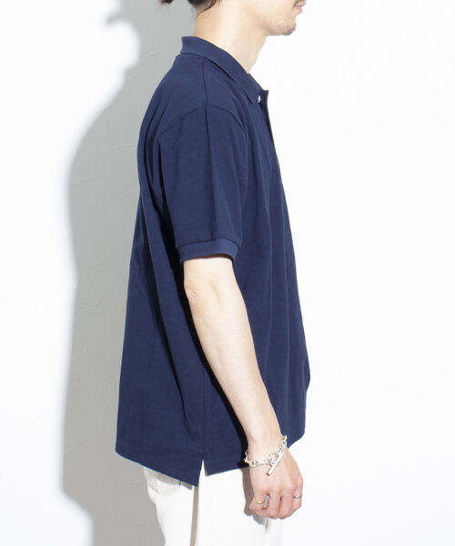 GEVACO（ゲバコ）の「【GEVACO/ゲバコ】ヘビーカノコポロシャツ 鹿の子 ワンポイントロゴ（ポロシャツ・メンズ・ネイビー/グリーン/ブラック/オフホワイト/イエロー・L/M）」の10枚目の写真