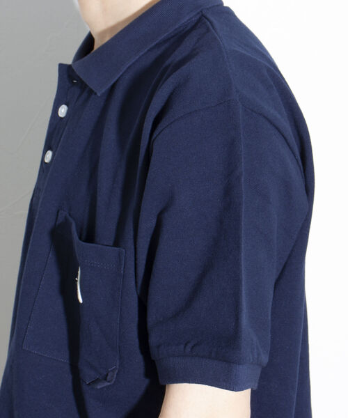 GEVACO（ゲバコ）の「【GEVACO/ゲバコ】ヘビーカノコポロシャツ 鹿の子 ワンポイントロゴ（ポロシャツ・メンズ・ネイビー/グリーン/ブラック/オフホワイト/イエロー・L/M）」の16枚目の写真