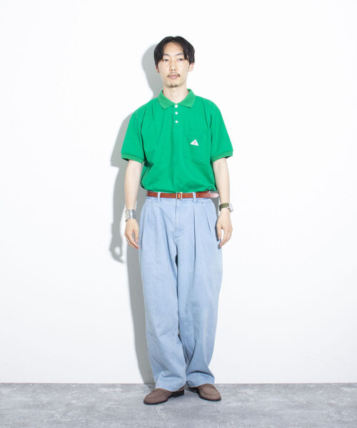 GEVACO（ゲバコ）の「【GEVACO/ゲバコ】ヘビーカノコポロシャツ 鹿の子 ワンポイントロゴ（ポロシャツ・メンズ・ネイビー/グリーン/ブラック/オフホワイト/イエロー・L/M）」の21枚目の写真