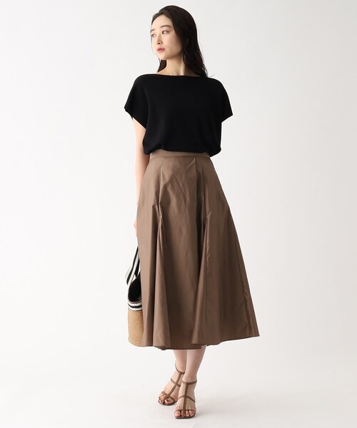 ドライタッチボートネックニット【接触冷感/イージーケア/抗ピリング/洗濯機洗い可】