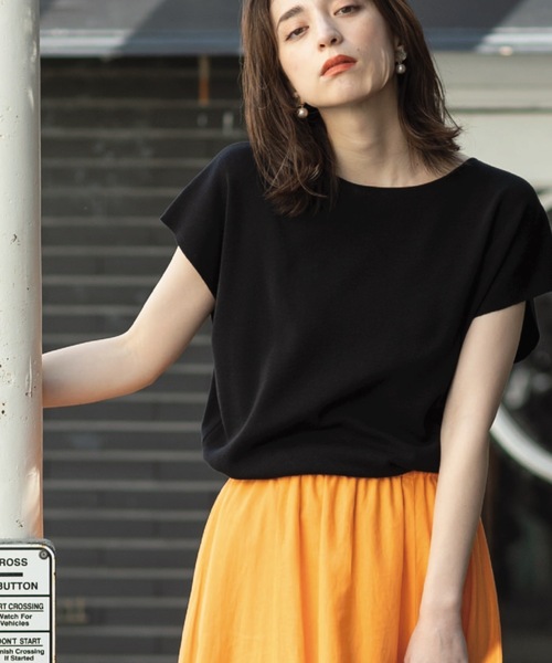 ドライタッチボートネックニット【接触冷感/イージーケア/抗ピリング/洗濯機洗い可】