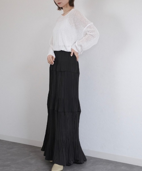 ルーズシアーニット / loose sheer knit かぎ編み オーバー