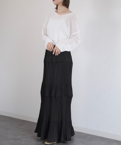 美品♡ IENA 【TELA/テラ】クルーネックシアーニット 美品♡ IENA 【TELA/テラ】クルーネックシアーニット