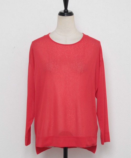 each（イーチ）の「梨地織りシアーカットソー（その他トップス・レディース・ブラック/ホワイト/ブラウン/レッド・FREE）」の21枚目の写真