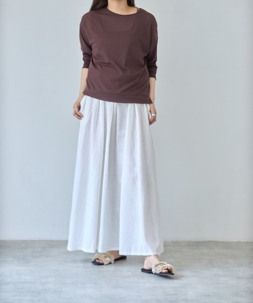 each（イーチ）の「梨地織りシアーカットソー（その他トップス・レディース・ブラック/ホワイト/ブラウン/レッド・FREE）」の20枚目の写真