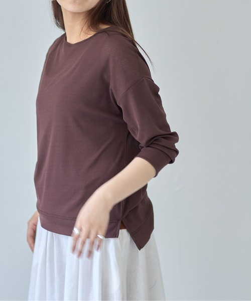 each（イーチ）の「梨地織りシアーカットソー（その他トップス・レディース・ブラック/ホワイト/ブラウン/レッド・FREE）」の17枚目の写真