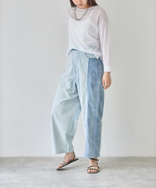 each（イーチ）の「梨地織りシアーカットソー（その他トップス・レディース・ブラック/ホワイト/ブラウン/レッド・FREE）」の14枚目の写真