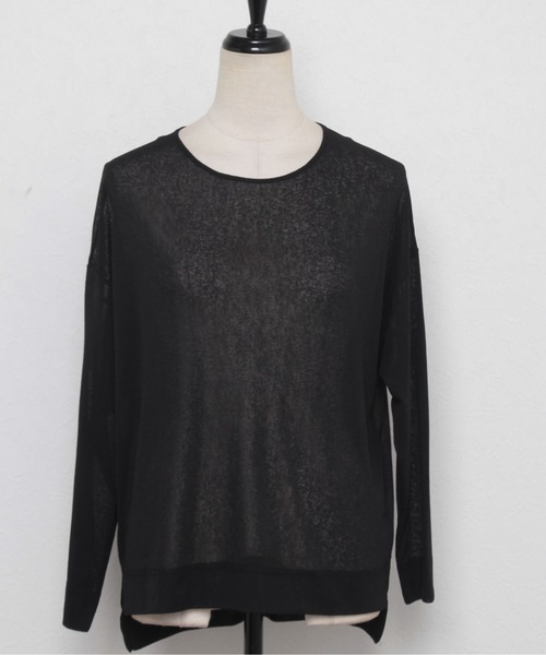 each（イーチ）の「梨地織りシアーカットソー（その他トップス・レディース・ブラック/ホワイト/ブラウン/レッド・FREE）」の15枚目の写真