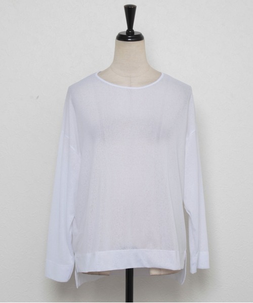 each（イーチ）の「梨地織りシアーカットソー（その他トップス・レディース・ブラック/ホワイト/ブラウン/レッド・FREE）」の8枚目の写真