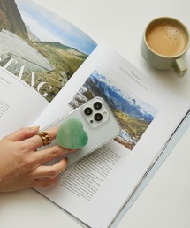 murir（ミュリール）の「天然石 ハートグリップ（スマホグッズ）」