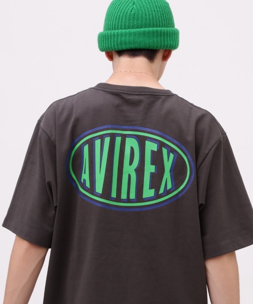 AVIREX（アヴィレックス）の「《WEB&DEPOT限定》SHORT SLEEVE T-SHIRT CIRCLE LOGO / ショートスリーブ Tシャツ サークルロゴ / AVIREX / アヴィレックス（Tシャツ/カットソー・メンズ・ホワイト/チャコール/ブラック・L/M/XL/2XL）」の3枚目の写真