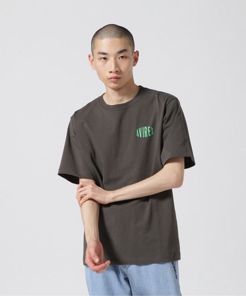 AVIREX（アヴィレックス）の「《WEB&DEPOT限定》SHORT SLEEVE T-SHIRT CIRCLE LOGO / ショートスリーブ Tシャツ サークルロゴ / AVIREX / アヴィレックス（Tシャツ/カットソー・メンズ・ホワイト/チャコール/ブラック・L/M/XL/2XL）」の5枚目の写真