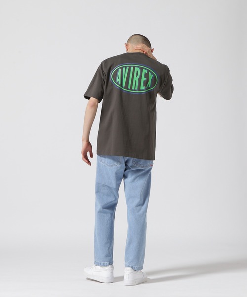 AVIREX（アヴィレックス）の「《WEB&DEPOT限定》SHORT SLEEVE T-SHIRT CIRCLE LOGO / ショートスリーブ Tシャツ サークルロゴ / AVIREX / アヴィレックス（Tシャツ/カットソー・メンズ・ホワイト/チャコール/ブラック・L/M/XL/2XL）」の9枚目の写真