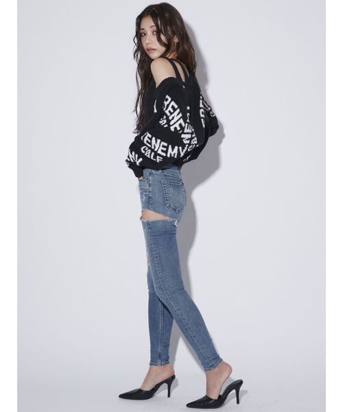 GYDA(ジェイダ)の「FRENEMYニットカーディガン(カーディガン/ボレロ・レディース・ブラック/オフホワイト・FREE)」の21枚目の写真