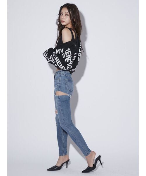 GYDA(ジェイダ)の「FRENEMYニットカーディガン(カーディガン/ボレロ・レディース・ブラック/オフホワイト・FREE)」の22枚目の写真