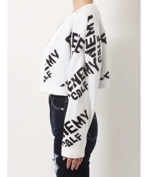 GYDA(ジェイダ)の「FRENEMYニットカーディガン(カーディガン/ボレロ・レディース・ブラック/オフホワイト・FREE)」の9枚目の写真