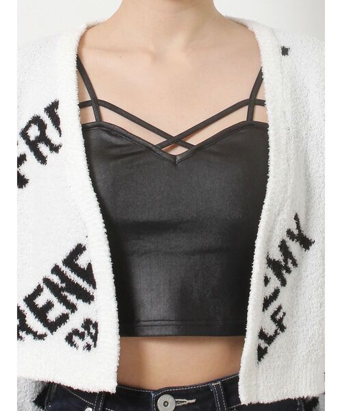 GYDA(ジェイダ)の「FRENEMYニットカーディガン(カーディガン/ボレロ・レディース・ブラック/オフホワイト・FREE)」の11枚目の写真