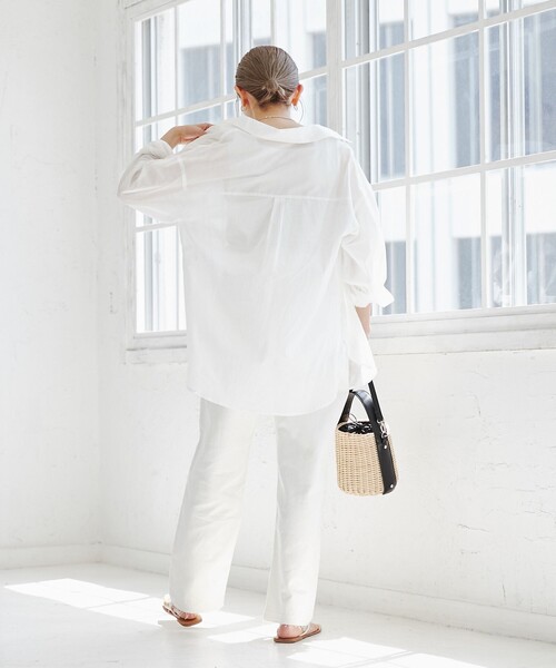 coen（コーエン）の「シアールーズシャツ（シャツ/ブラウス・レディース・ブラック/ホワイト/オリーブ・FREE）」の12枚目の写真