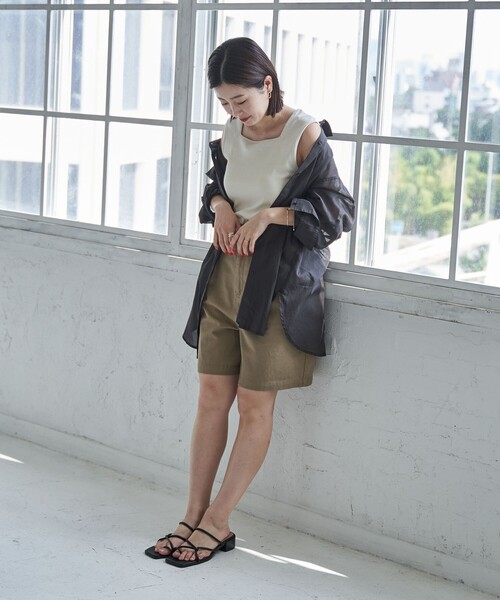 coen（コーエン）の「シアールーズシャツ（シャツ/ブラウス・レディース・ブラック/ホワイト/オリーブ・FREE）」の8枚目の写真