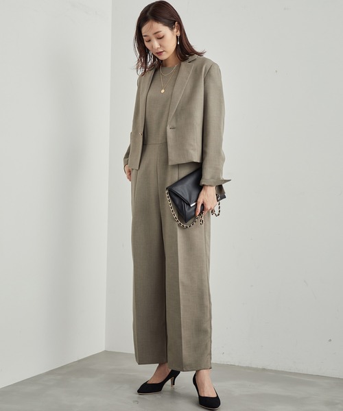 ROPE' PICNIC(ロペピクニック)の「スタイルアップが叶うクロップドジャケット(テーラードジャケット・レディース・ネイビー/ブラウン/グレー・38)」の7枚目の写真