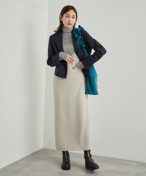 ROPE' PICNIC(ロペピクニック)の「スタイルアップが叶うクロップドジャケット(テーラードジャケット・レディース・ネイビー/ブラウン/グレー・38)」の11枚目の写真