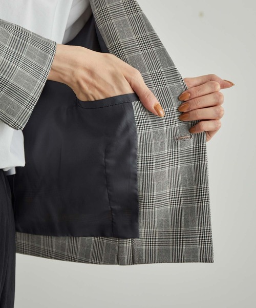 ROPE' PICNIC(ロペピクニック)の「スタイルアップが叶うクロップドジャケット(テーラードジャケット・レディース・ネイビー/ブラウン/グレー・38)」の22枚目の写真