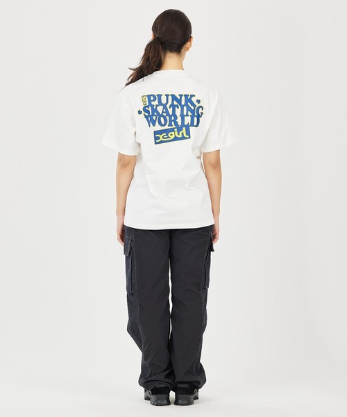 X-girl（エックスガール）の「PUNK-SKATING WORLD LOGO S/S TEE