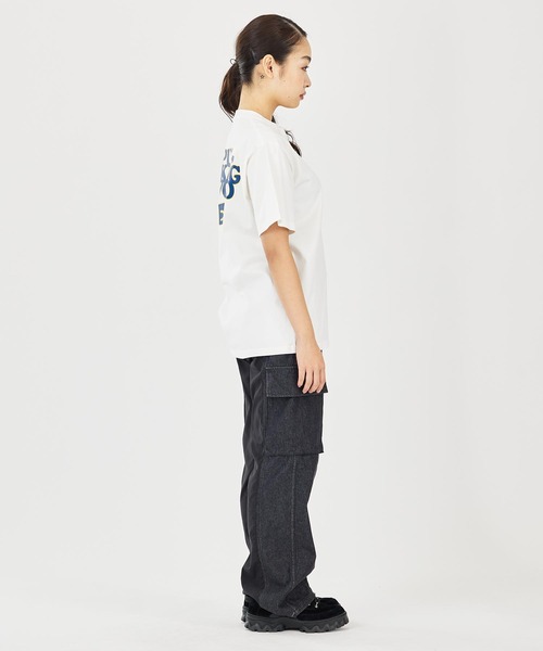 売れ筋商品|||カールバンクス カットソー レディース  White, Deep Sea Blue TAKA-Q｜ハンチ/HUNCH シアーカットソー 半袖 レディース シャツ