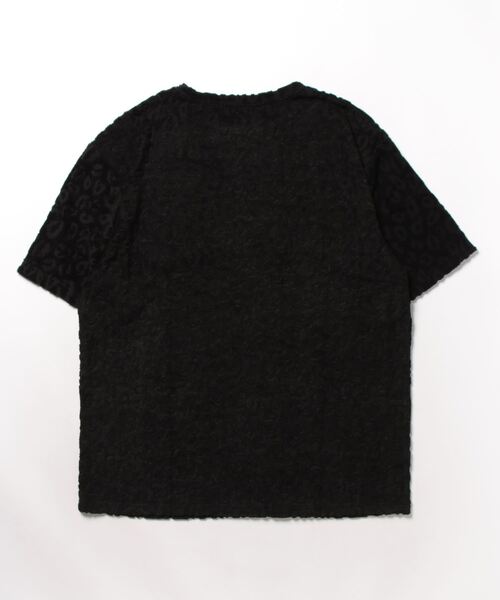 Bling Leads(ブリングリーズ)の「【Bl】【Bling leads】レオパード柄クルーネックTシャツ(Tシャツ/カットソー・レディース・ホワイト/ブルー/ブラック・LARGE/MEDIUM)」の4枚目の写真