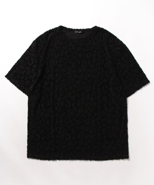 Bling Leads(ブリングリーズ)の「【Bl】【Bling leads】レオパード柄クルーネックTシャツ(Tシャツ/カットソー・レディース・ホワイト/ブルー/ブラック・LARGE/MEDIUM)」の10枚目の写真